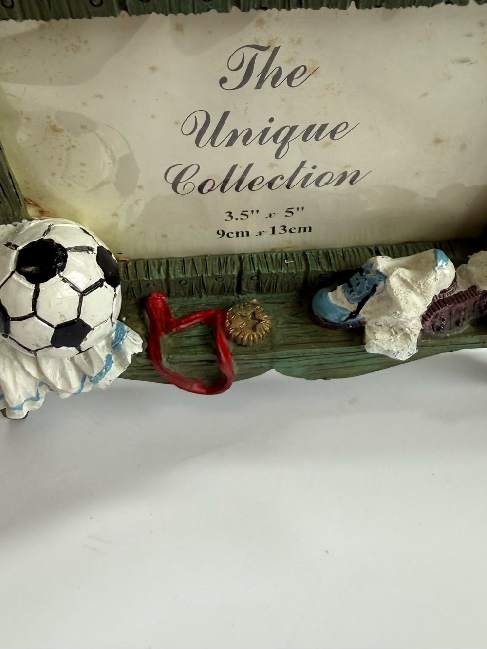 Vintage 3D Soccer Bench Picture Frame 3.5x5 Sports Decor - Picture 2 of 6